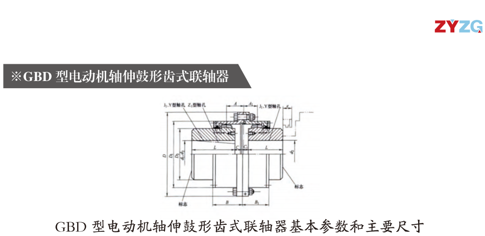 GBD  型電動機軸伸鼓形齒式聯(lián)軸器